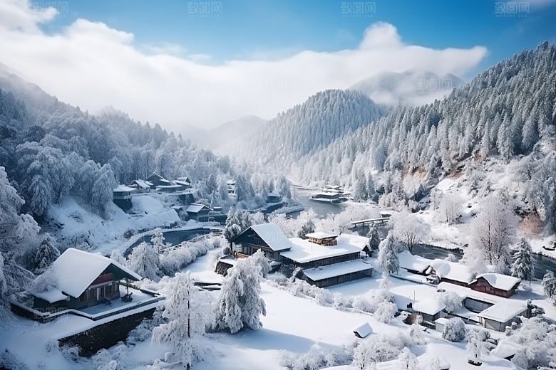 东北雪乡哈尔滨北方素材