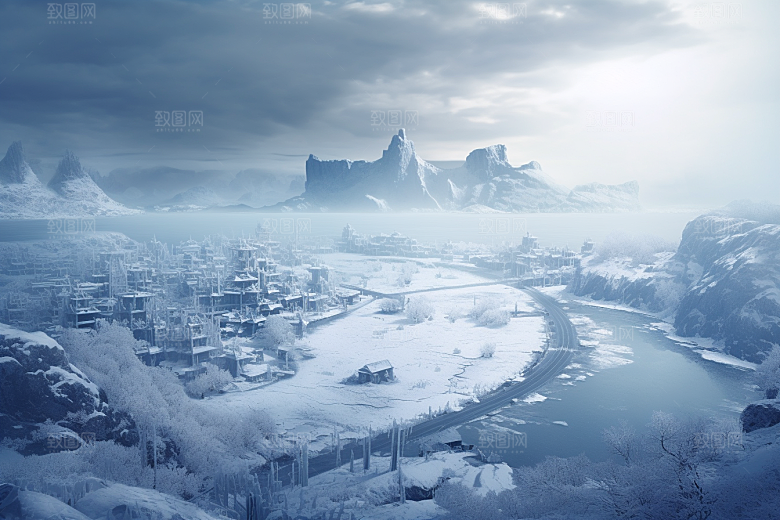 东北雪乡哈尔滨高清素材