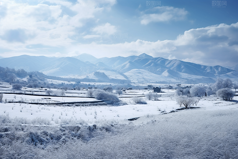东北雪乡风光高清素材