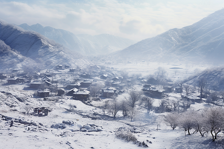 东北雪乡哈尔滨北方素材