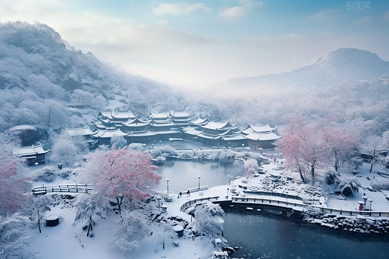 东北雪乡高清景区素材