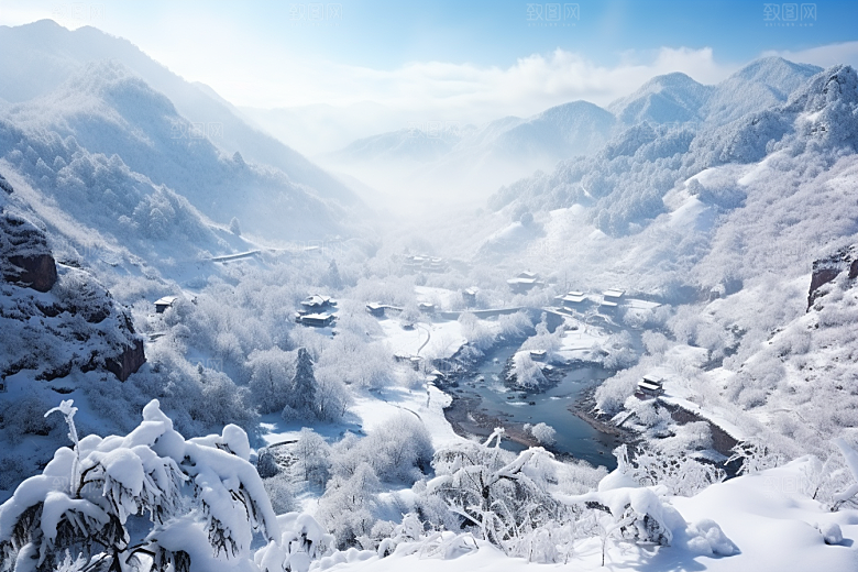 东北雪乡旅游高清素材