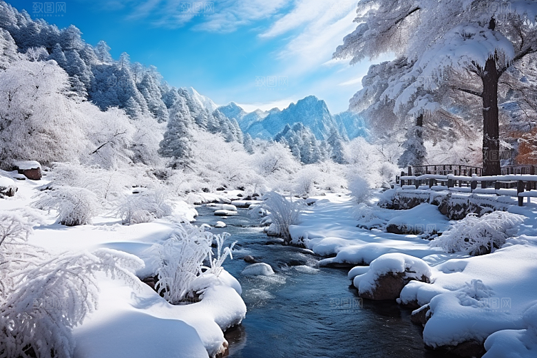 东北雪乡北方景区素材