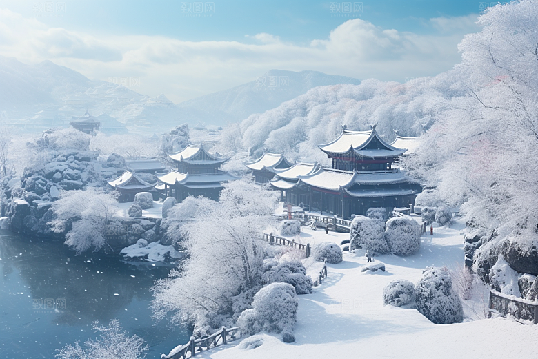 东北雪乡哈尔滨北方素材