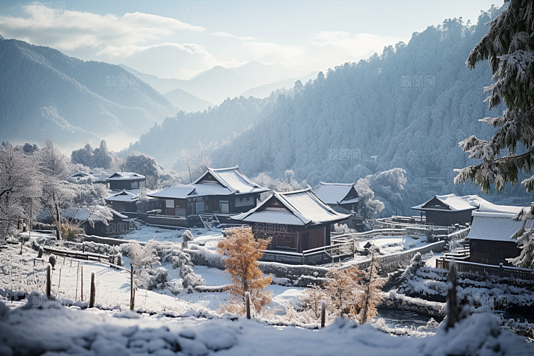 东北雪乡大雪北方素材