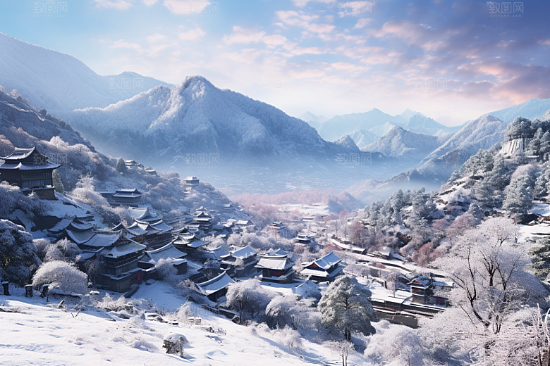 东北雪乡景区旅游素材