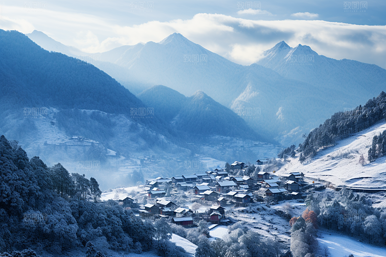 东北雪乡哈尔滨北方素材