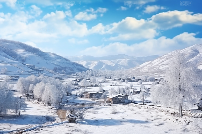 东北雪乡高清风光素材