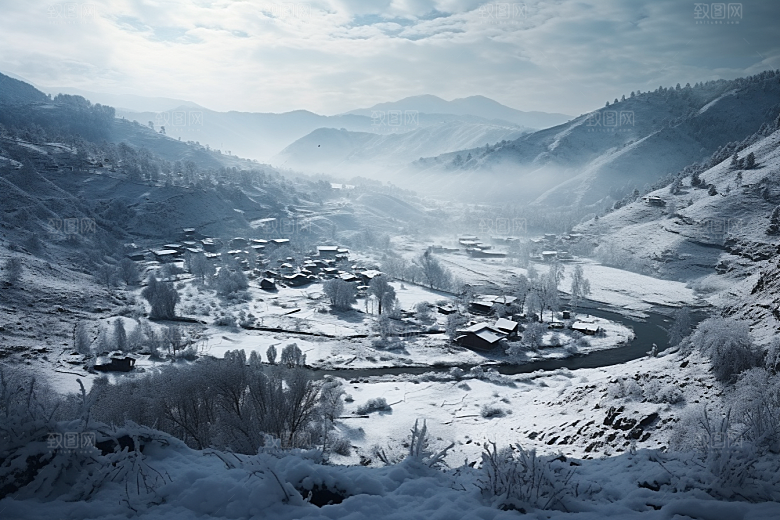 东北雪乡哈尔滨旅游素材