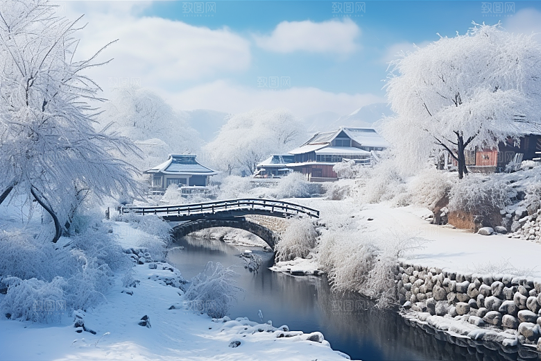 东北雪乡哈尔滨风光素材