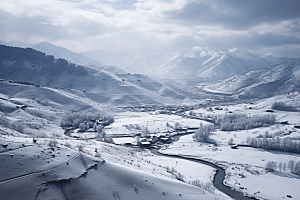 东北雪乡旅游高清素材