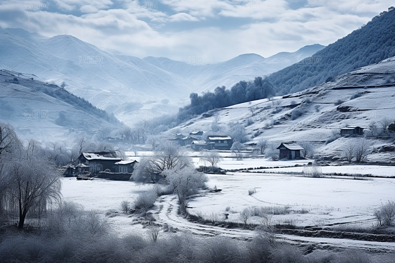 东北雪乡北方风光素材