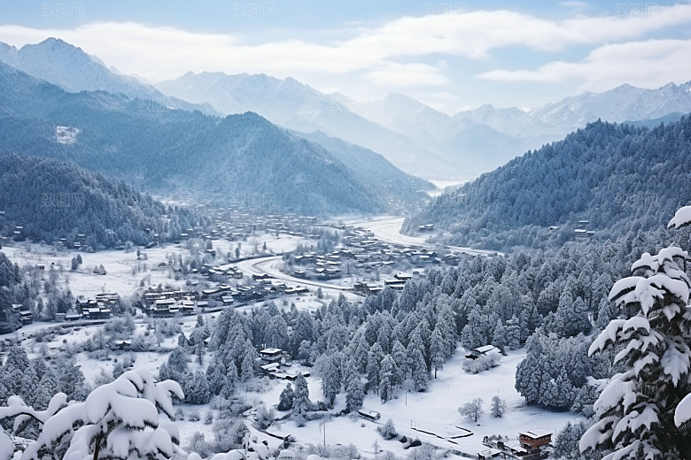 东北雪乡哈尔滨高清素材