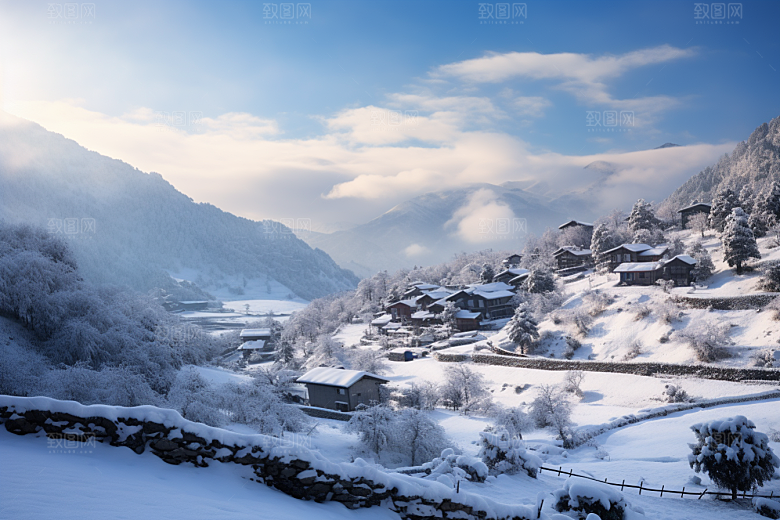 东北雪乡高清哈尔滨素材