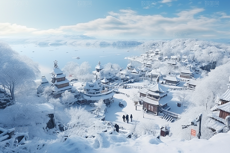 东北雪乡北方景区素材