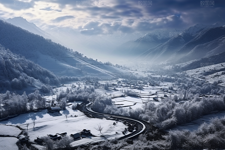 东北雪乡旅游大雪素材
