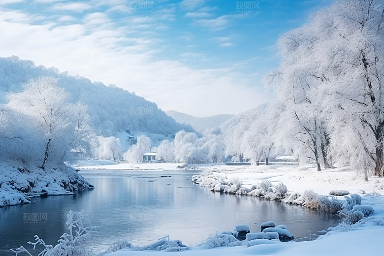 东北雪乡北方景区素材