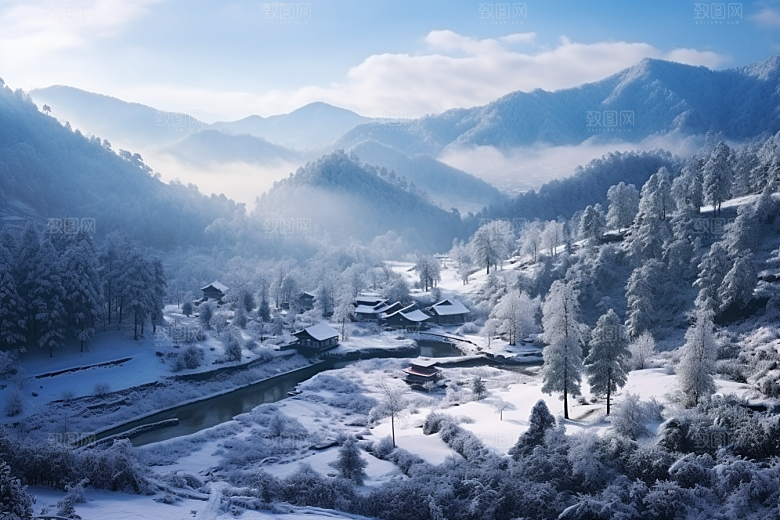 东北雪乡旅游大雪素材