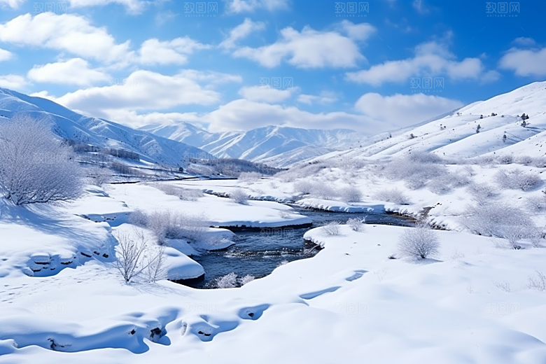 东北雪乡景区北方素材