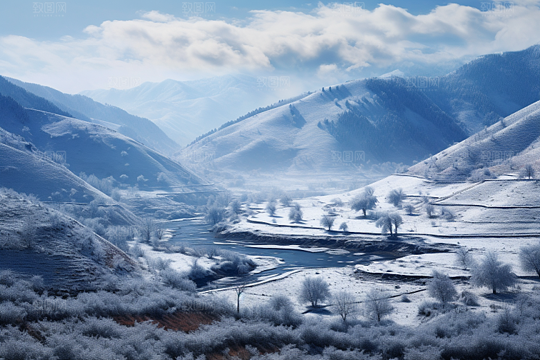 东北雪乡旅游大雪素材