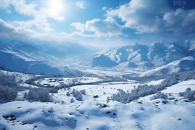 东北雪乡哈尔滨高清素材