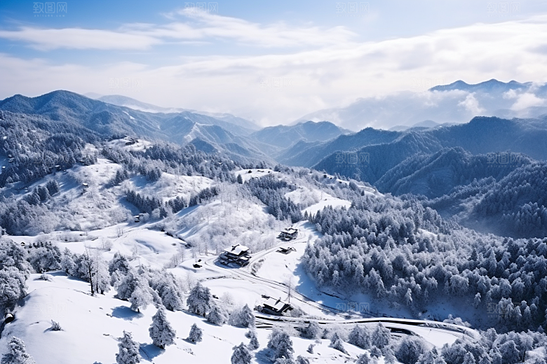 东北雪乡景区旅游素材
