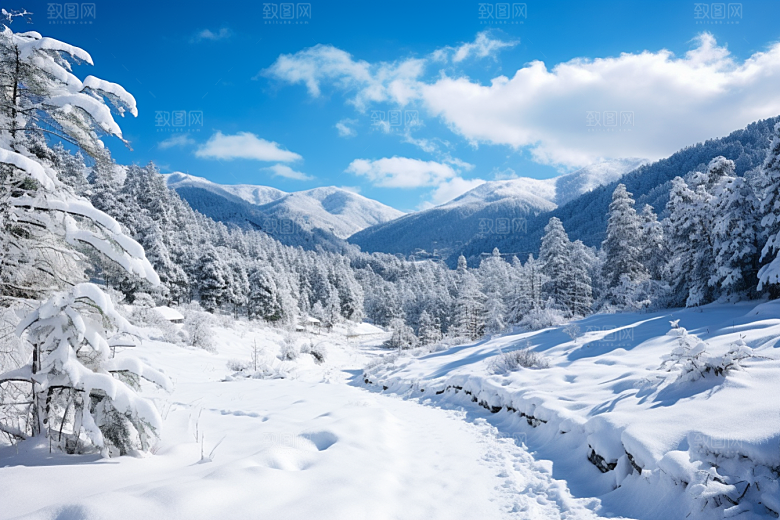 东北雪乡北方雪景素材