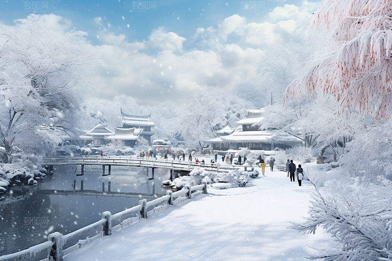东北雪乡哈尔滨北方素材