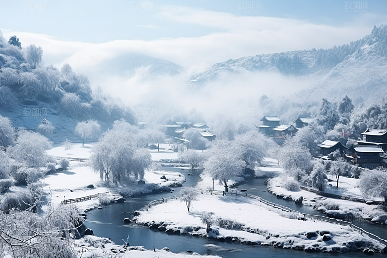 东北雪乡哈尔滨高清素材