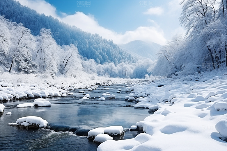 东北雪乡大雪旅游素材