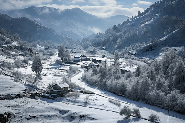 东北雪乡大雪北方素材