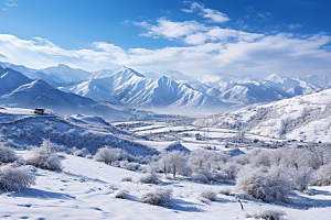 东北雪乡旅游雪景素材