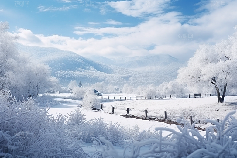 东北雪乡大雪北方素材