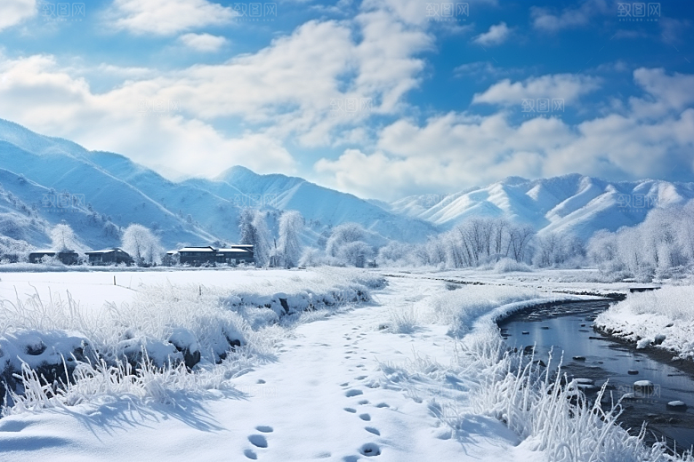 东北雪乡大雪高清素材