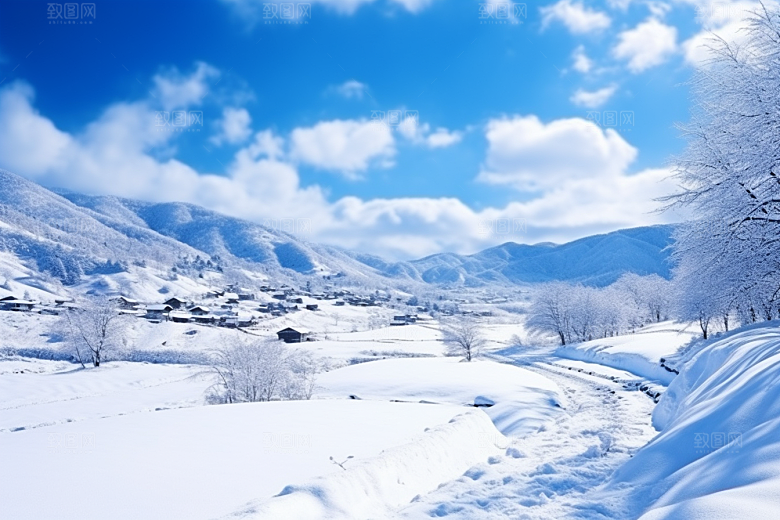 东北雪乡北方大雪素材