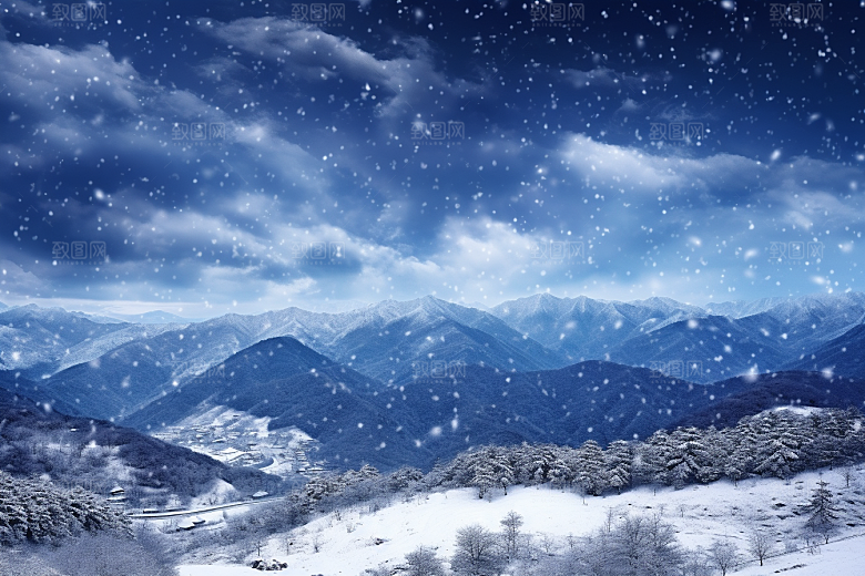 东北雪乡旅游雪景素材