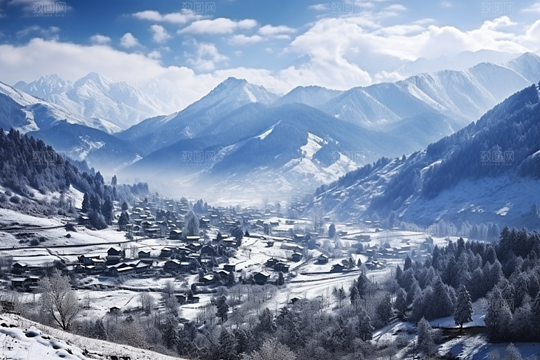 东北雪乡哈尔滨风光素材