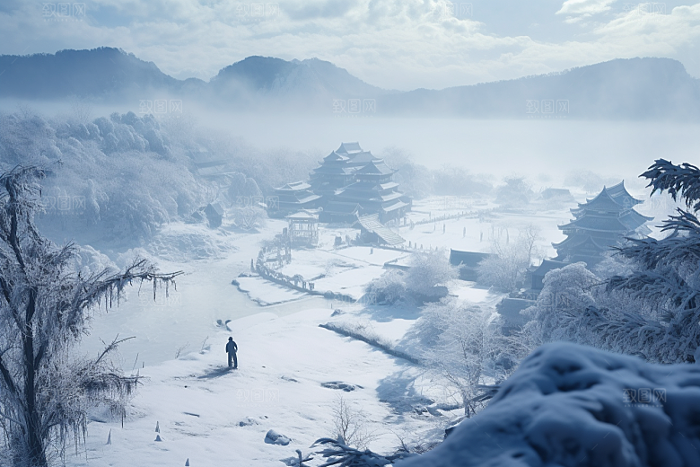 东北雪乡景区旅游素材