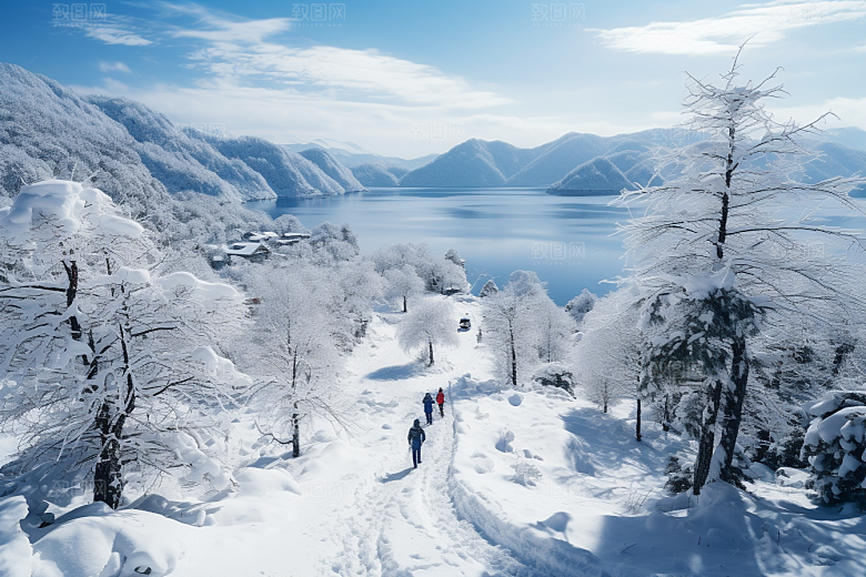 东北雪乡旅游雪景素材