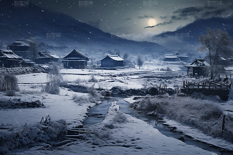 东北雪乡北方哈尔滨素材
