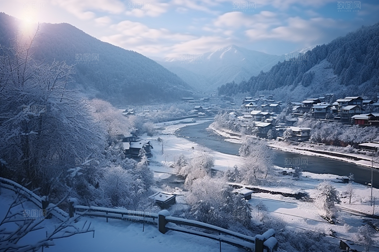 东北雪乡景区旅游素材