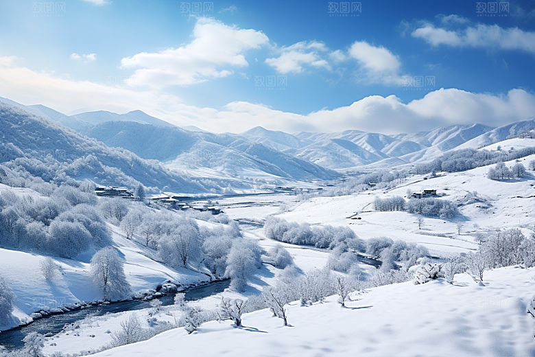 东北雪乡旅游北方素材
