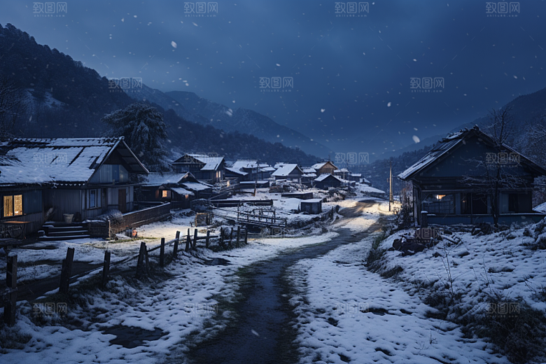 东北雪乡旅游大雪素材