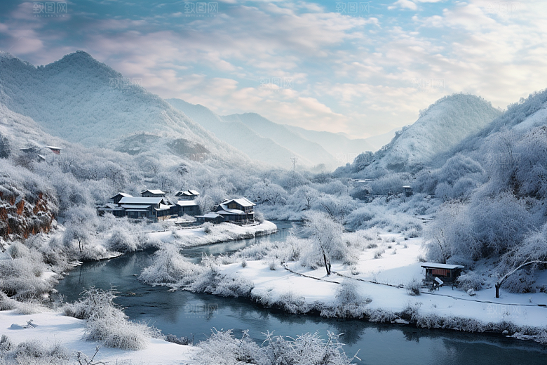 东北雪乡旅游大雪素材