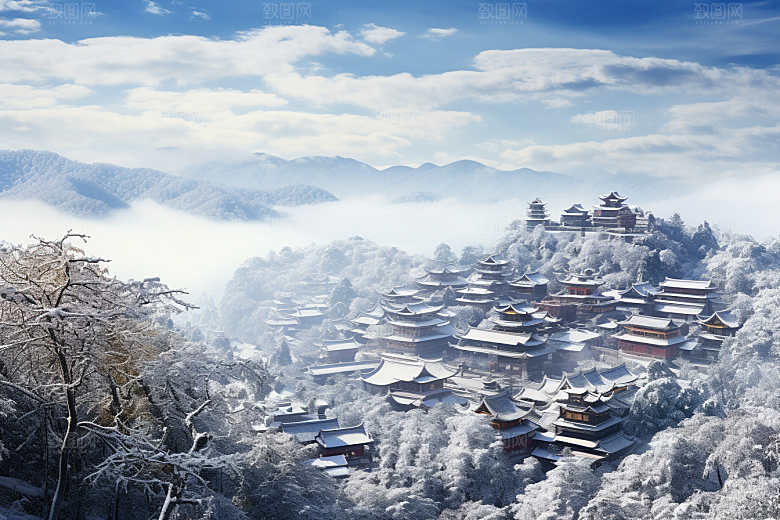 东北雪乡旅游大雪素材