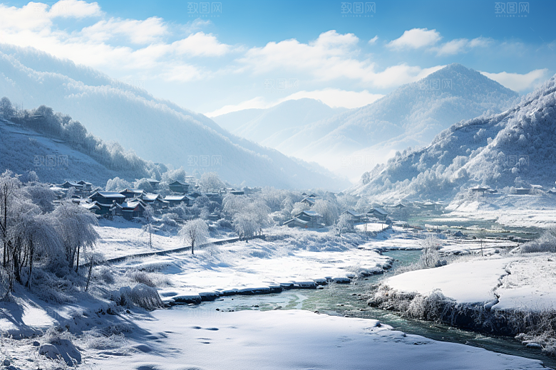 东北雪乡旅游风光素材