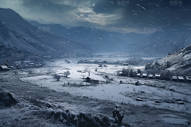 东北雪乡北方大雪素材