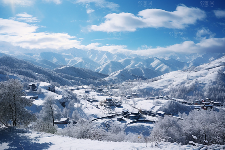 东北雪乡北方景区素材