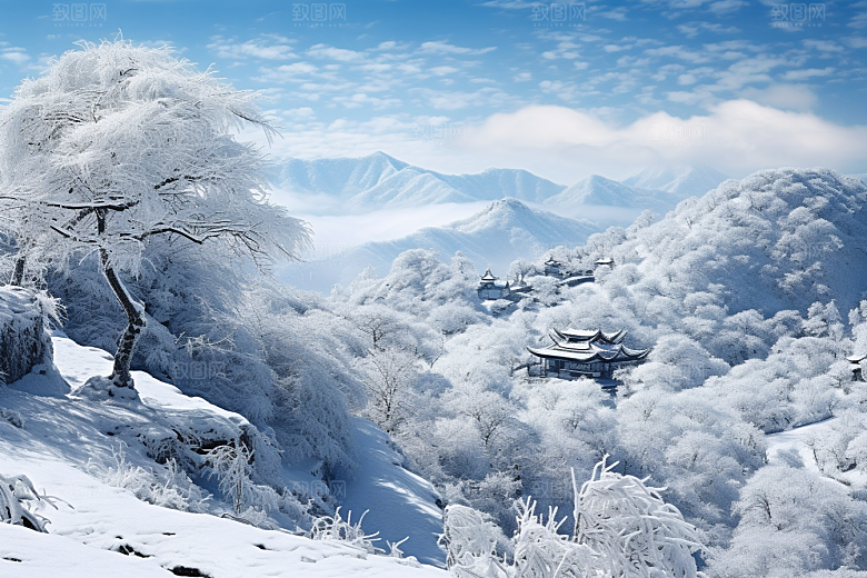 东北雪乡旅游大雪素材