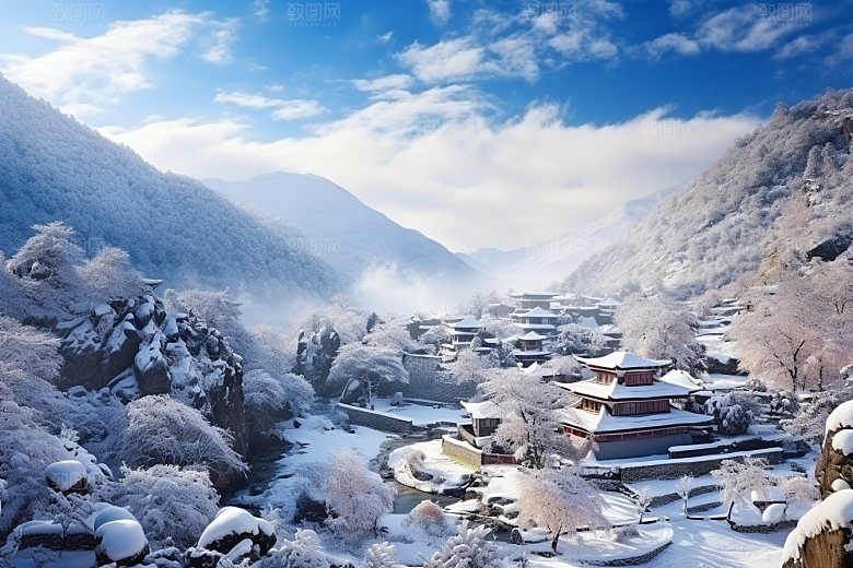 东北雪乡高清风光素材